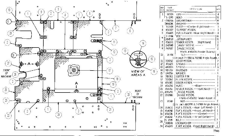 FENDER AND FLOOR PLATE GROUP 3S3748 CAT