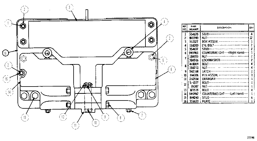 COUNTERWEIGHT GROUP 7S7559 CAT