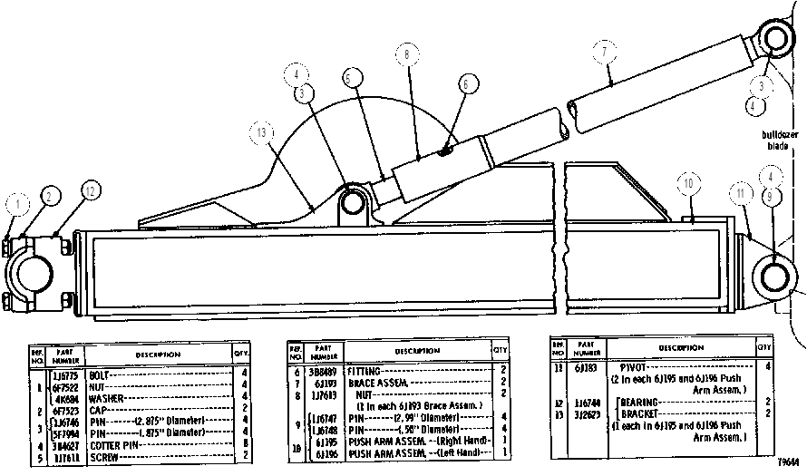 PUSH ARM AND BRACE GROUP 6J0199 CAT