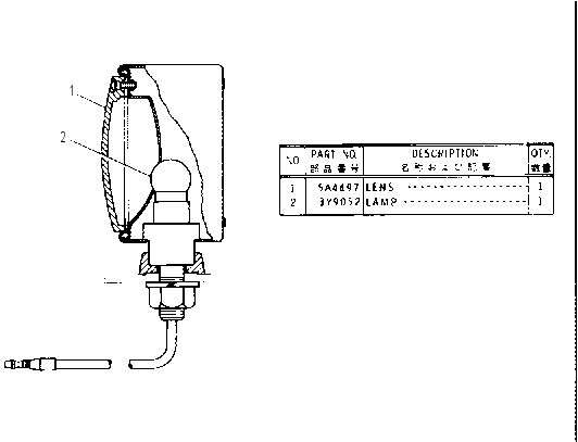 CLEARANCE AND PARKING LAMP ASSEMBLY 3Y8505 CAT