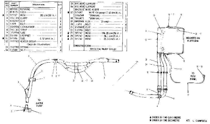 CAB HEATER GROUP 2V1850 CAT
