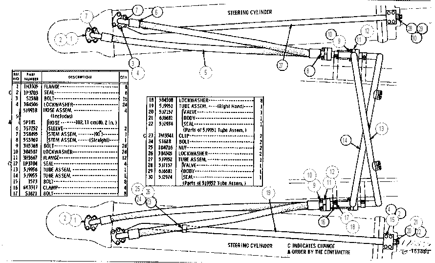 STEERING LINES GROUP 3J9957 CAT