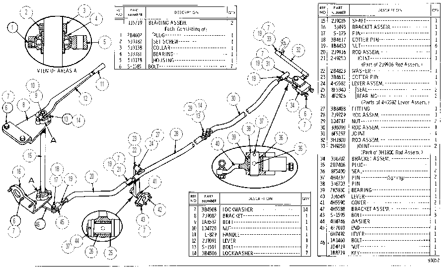 BULLDOZER HAND CONTROL AND LINKAGE GROUP 2J9994 CAT