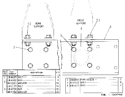 SUPPORT RAIL GROUP 6N5241 CAT