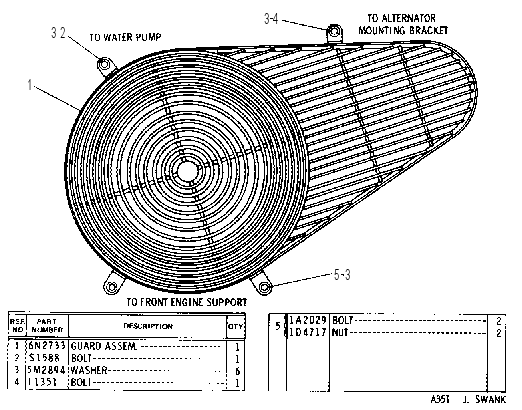 BELT GUARD GROUP 6N2891 CAT