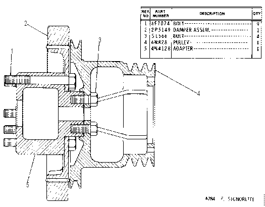 PULLEY AND DAMPER GROUP 4N4129 CAT