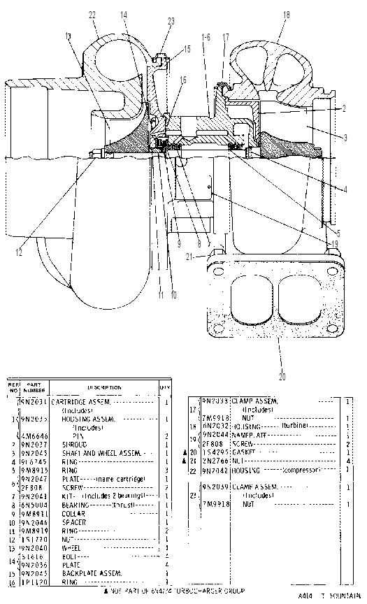 TURBOCHARGER GROUP 6N4774 CAT