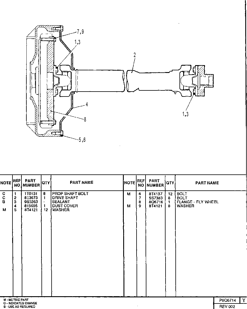 ENGINE DRIVESHAFT GROUP 8Q6714 CAT