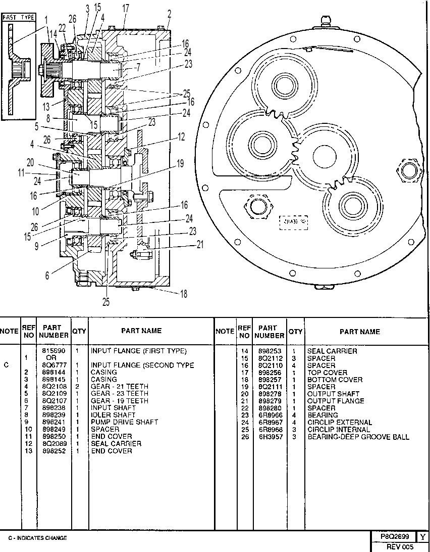 GEARBOX GROUP 8Q2699 CAT
