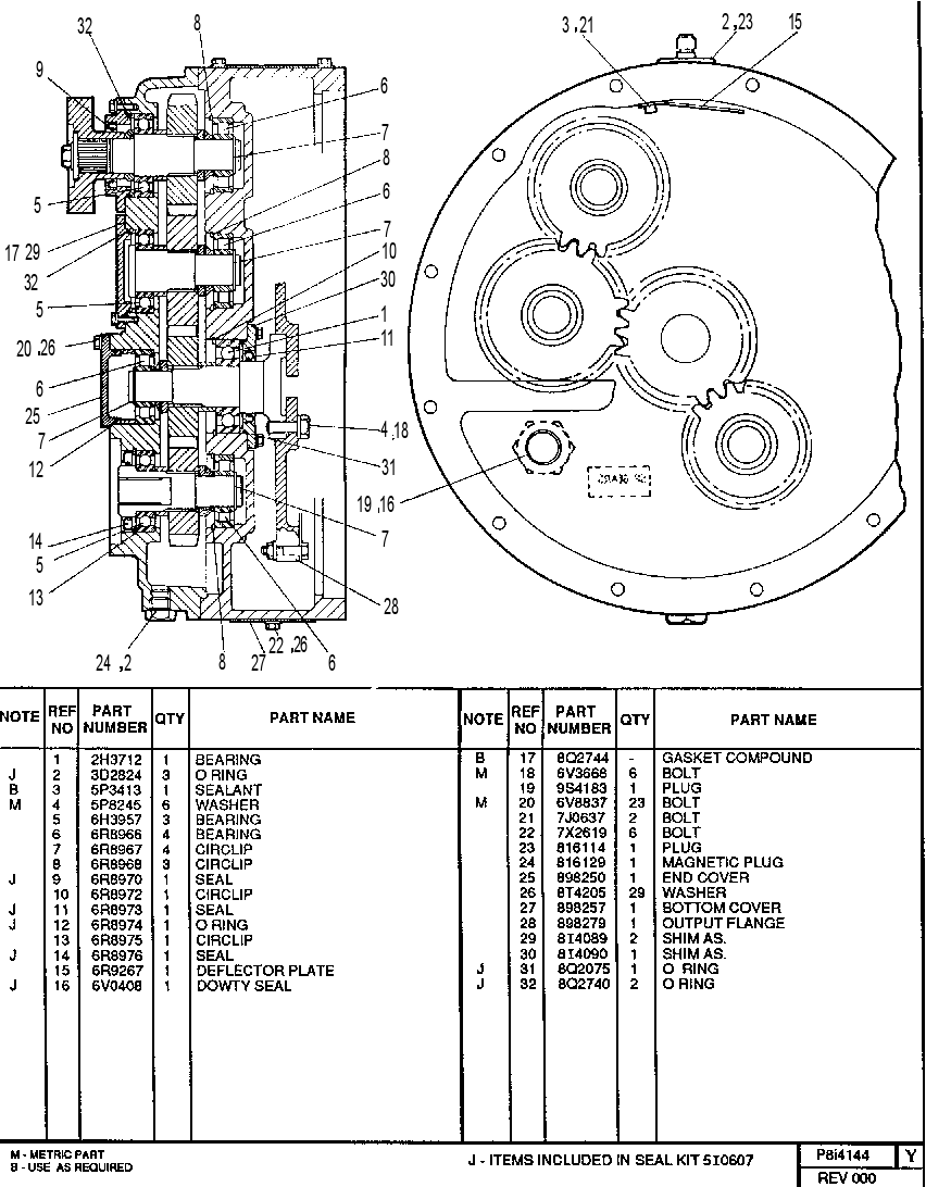 GEARBOX GROUP 8I4144 CAT