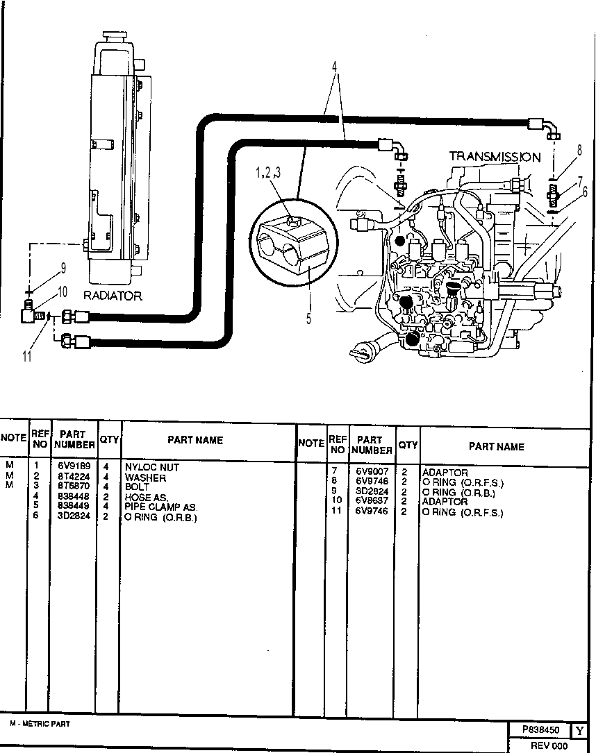 TRANSMISSION PIPING GROUP 0838450 CAT