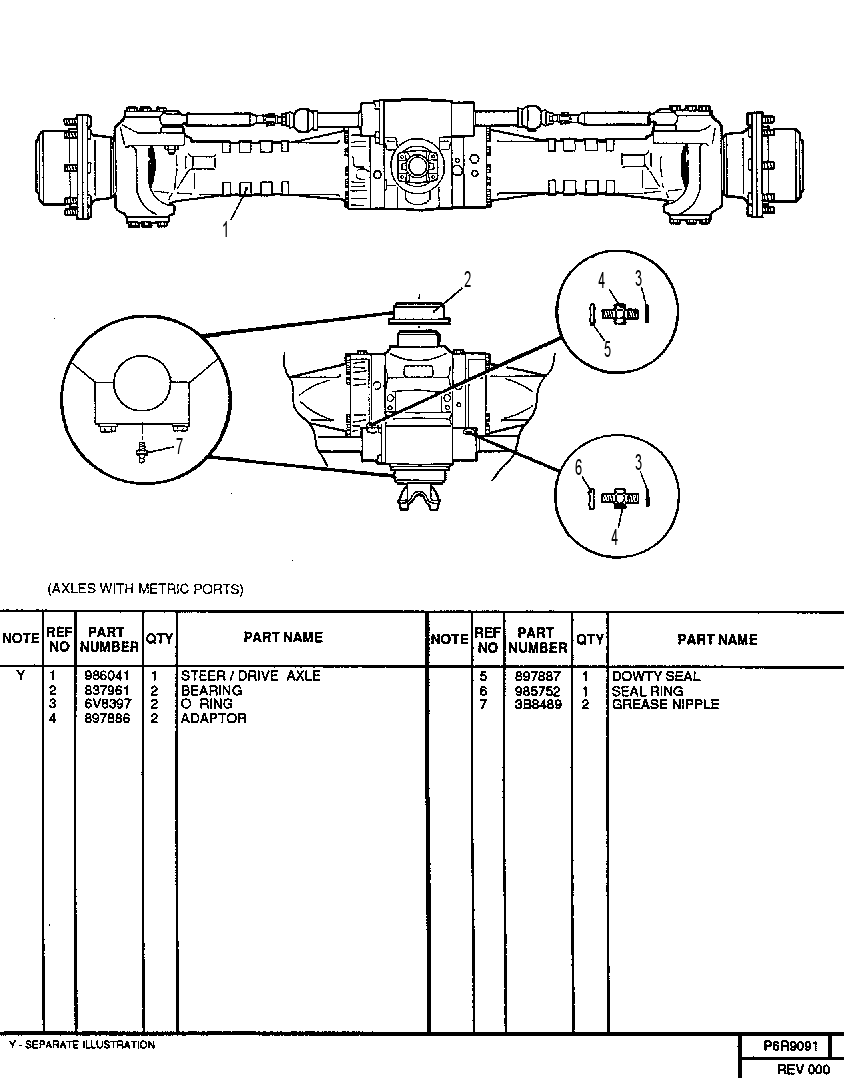 REAR AXLE GROUP 6R9091 CAT
