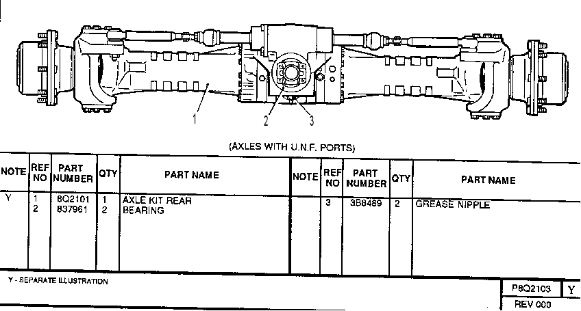 REAR AXLE GROUP 8Q2103 CAT