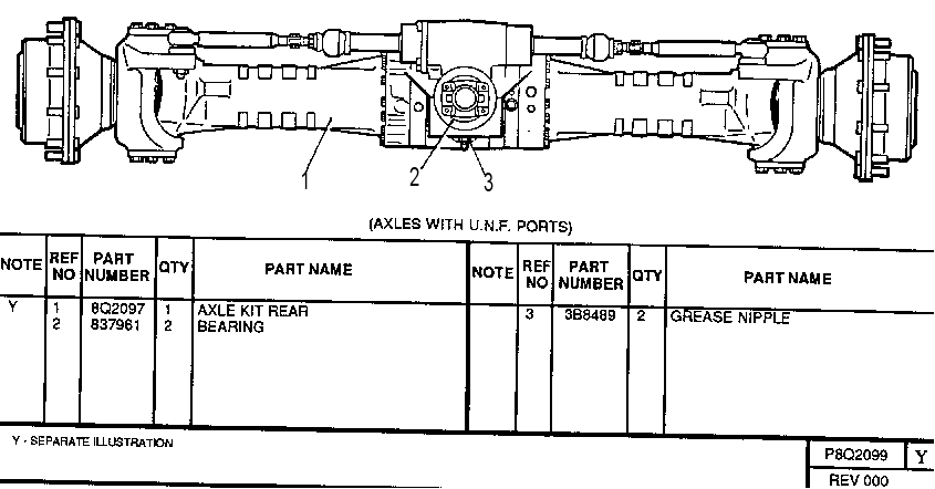 REAR AXLE GROUP 8Q2099 CAT