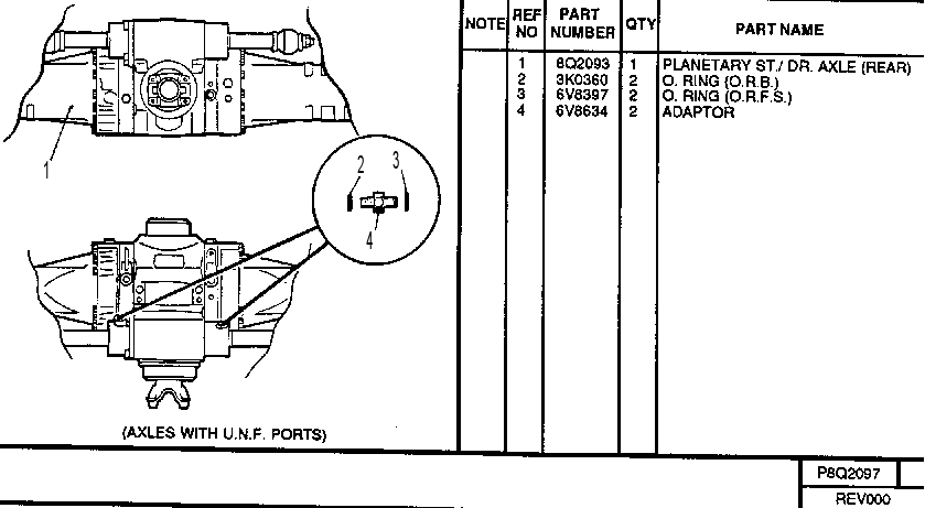 AXLE KIT - REAR 8Q2097 CAT