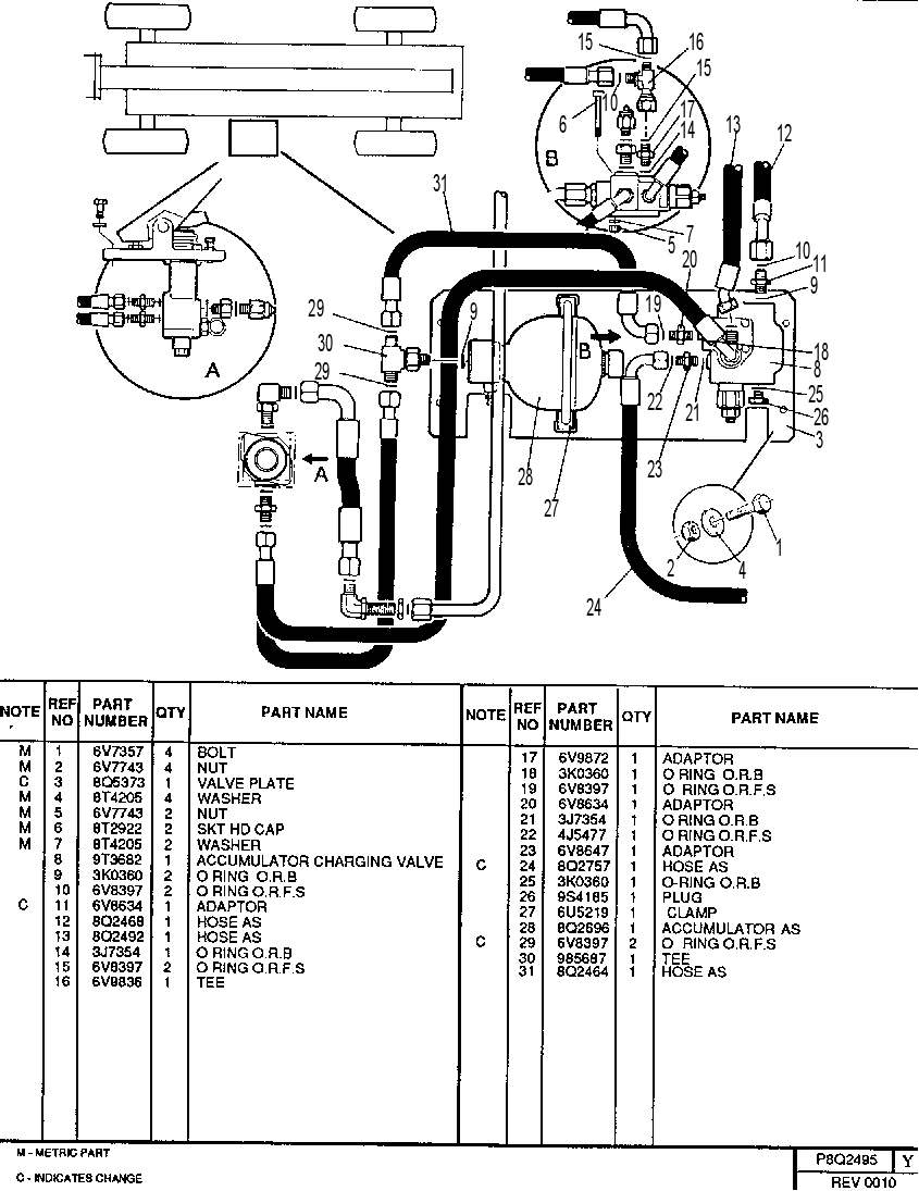 BRAKE VALVE HYDRAULIC GROUP 8Q2495 CAT