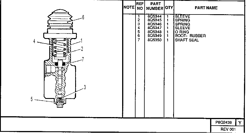BRAKE VALVE 8Q2438 CAT