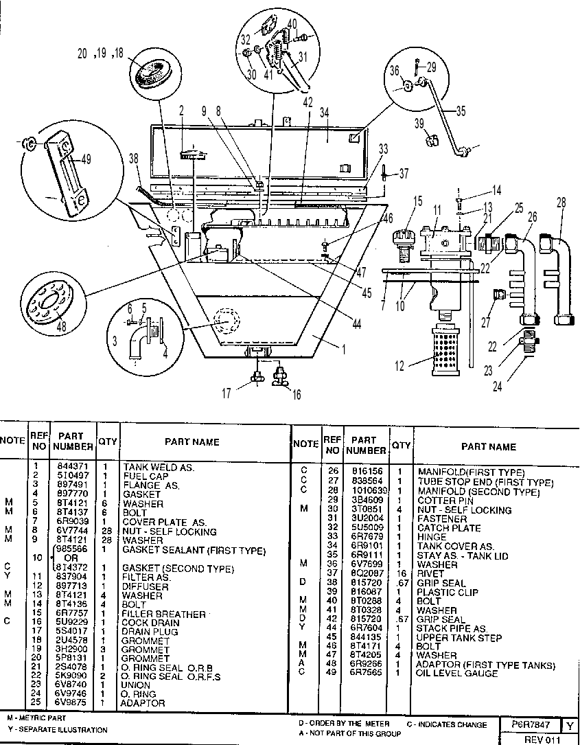 HYDRAULIC & FUEL TANK GROUP 6R7847 CAT