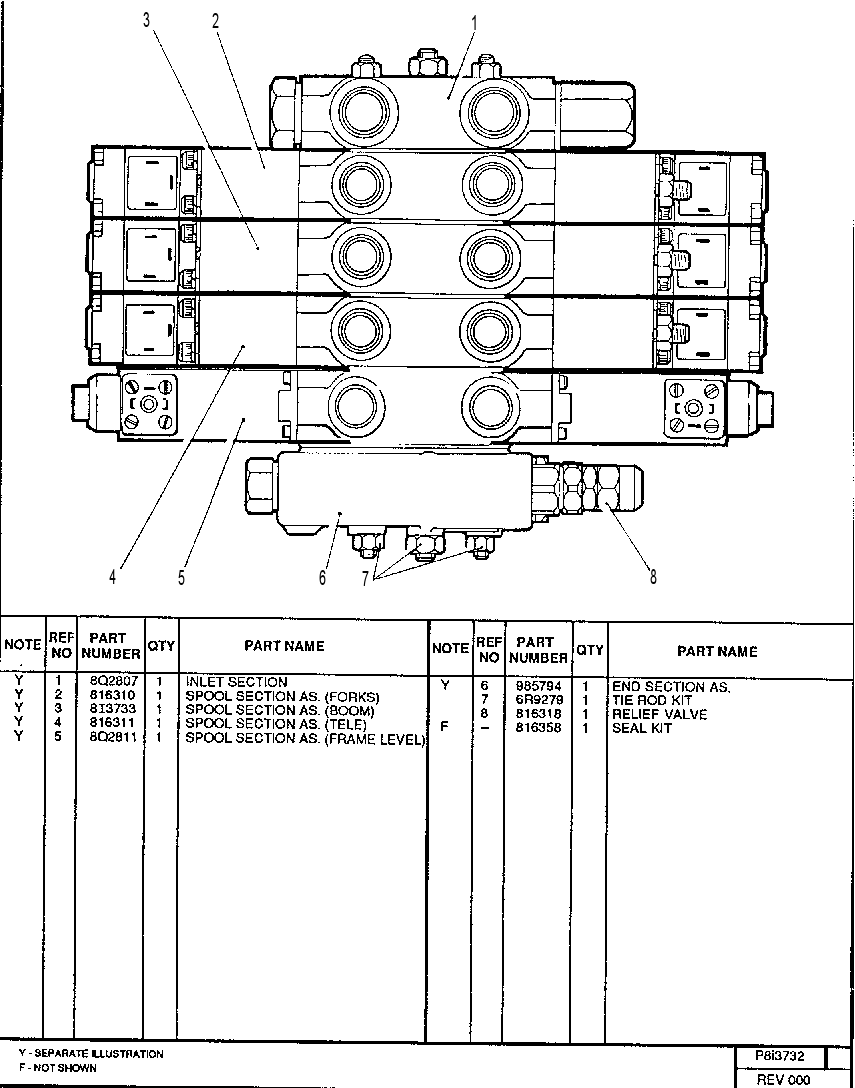 DIRECTIONAL CONTROL VALVE 8I3732 CAT