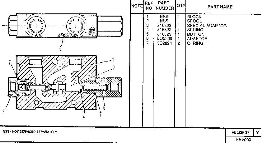 PRIORITY INLET SECTION 8Q2807 CAT