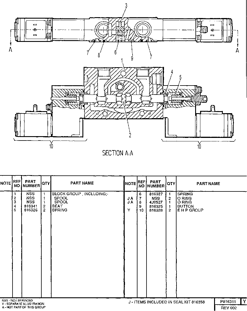 SPOOL SECTION GROUP - BOOM 0816311 CAT