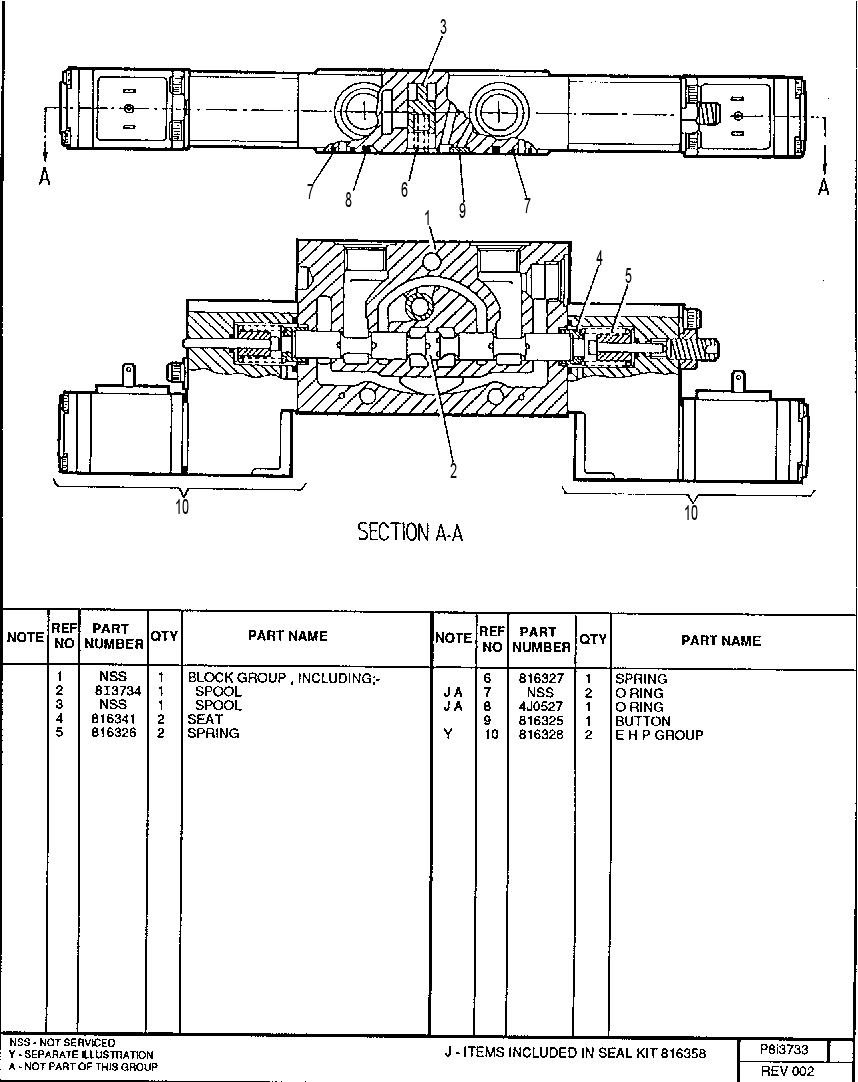 SPOOL SECTION GROUP - BOOM 8I3733 CAT