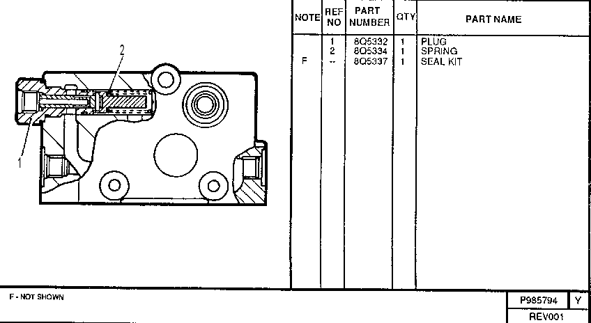 VALVE END SECTION GROUP 0985794 CAT