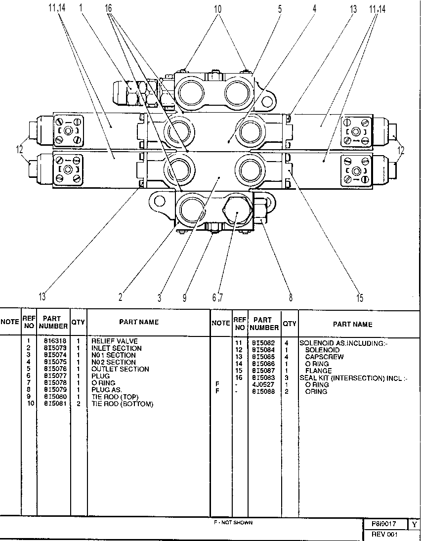 VALVE - HYDRAULIC CONTROL 6R9017 CAT