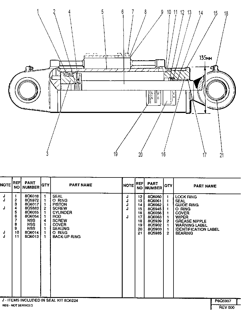 FRAME LEVEL RAM 8Q5907 CAT