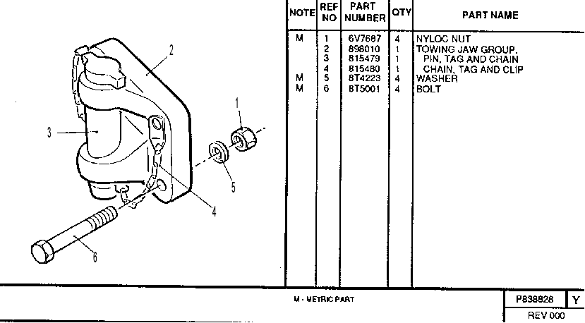 TOWING HOOK GROUP 0838828 CAT