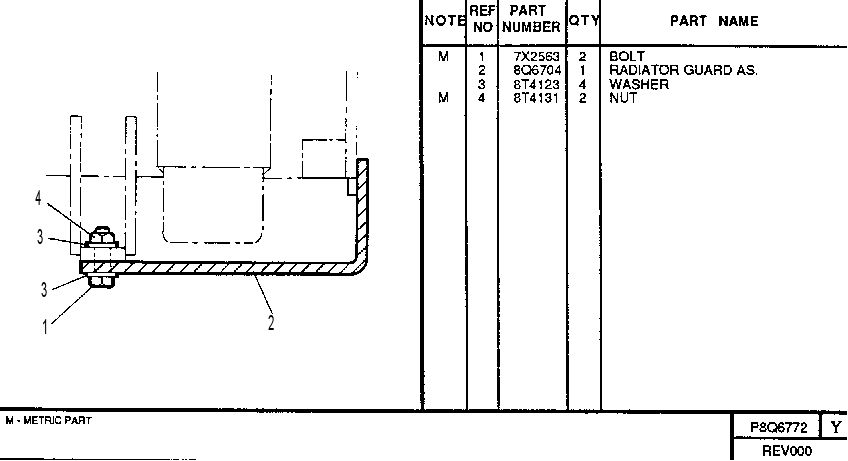 RADIATOR GUARD GROUP 8Q6772 CAT