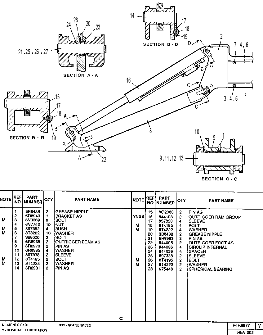 OUTRIGGER BEAM GROUP 6R8977 CAT