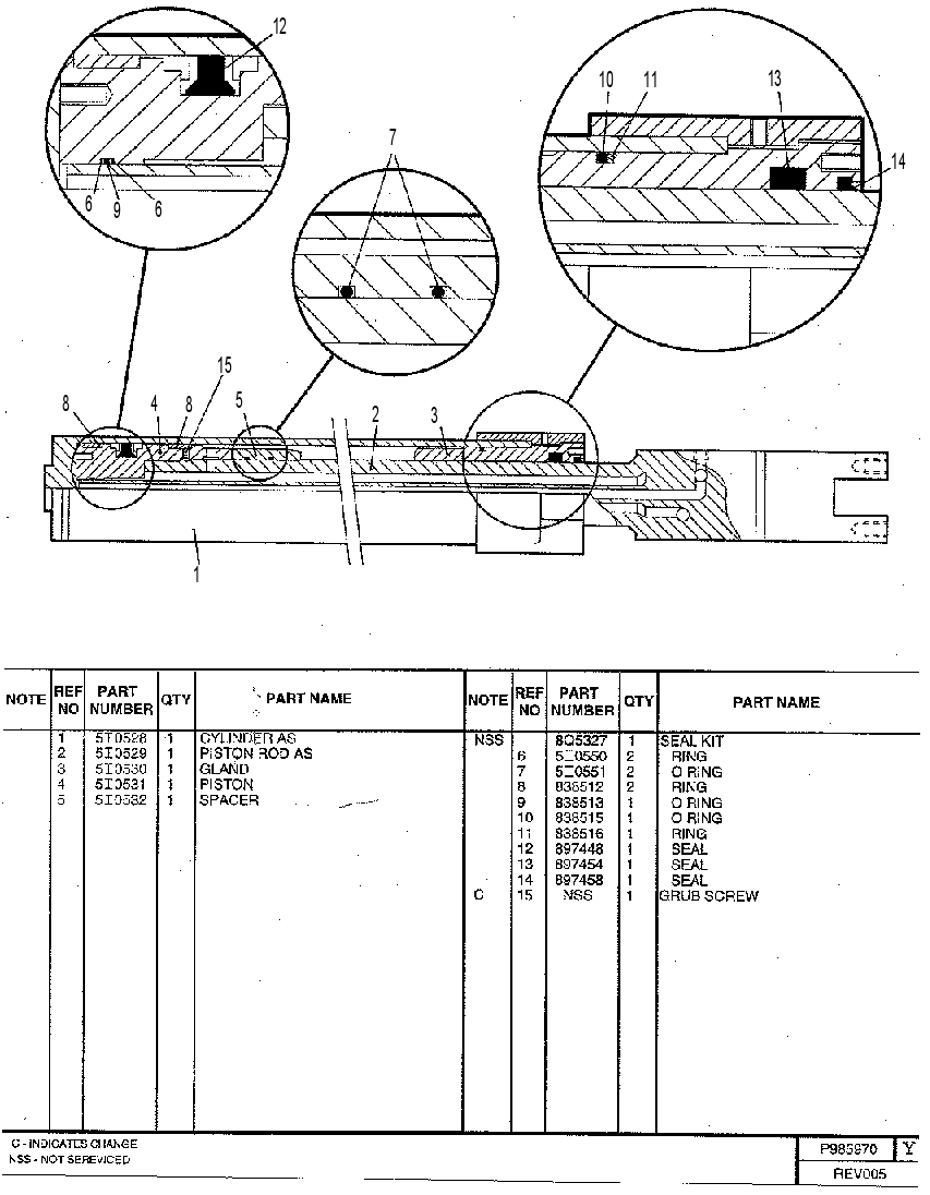 TELESCOPING RAM GROUP 0985970 CAT