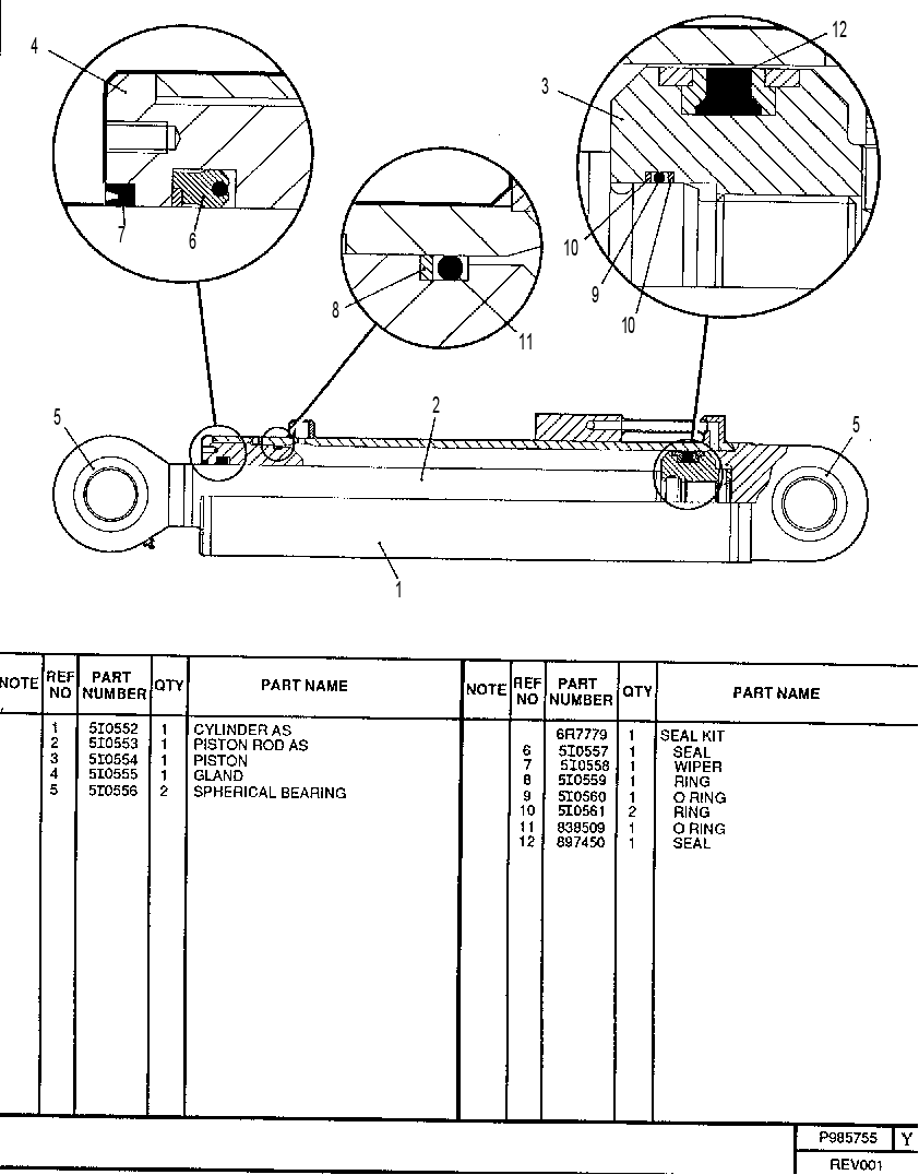 FORK TILT RAM GP 0985755 CAT