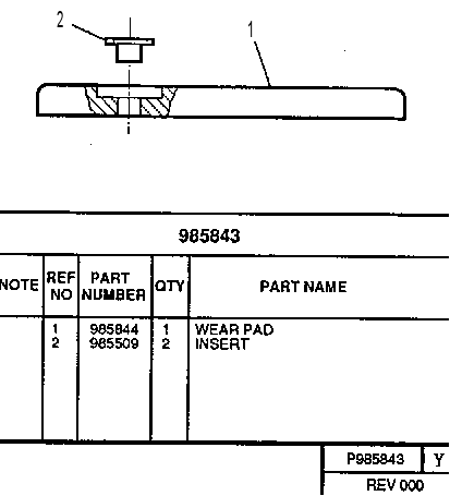 WEAR PAD GROUP 0985843 CAT