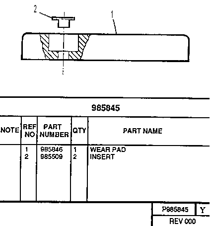 WEAR PAD GROUP 0985845 CAT