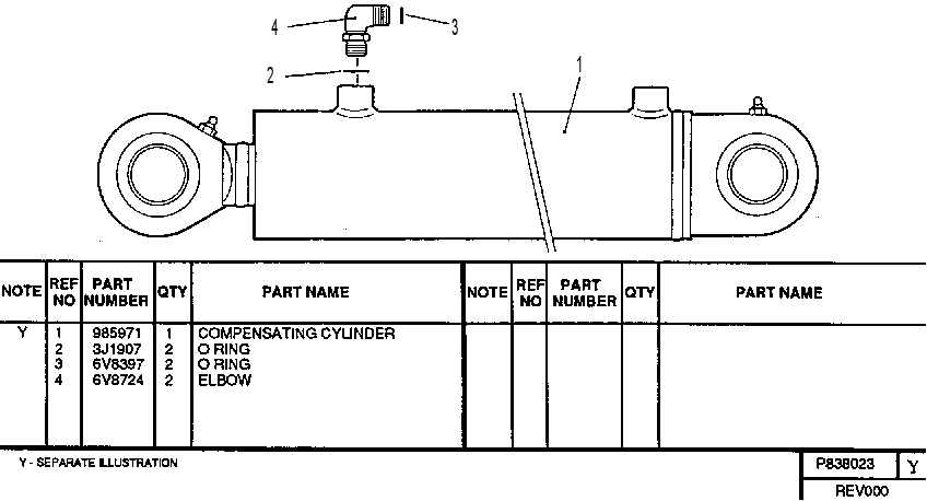 COMPENSATING CYLINDER GROUP 0838023 CAT