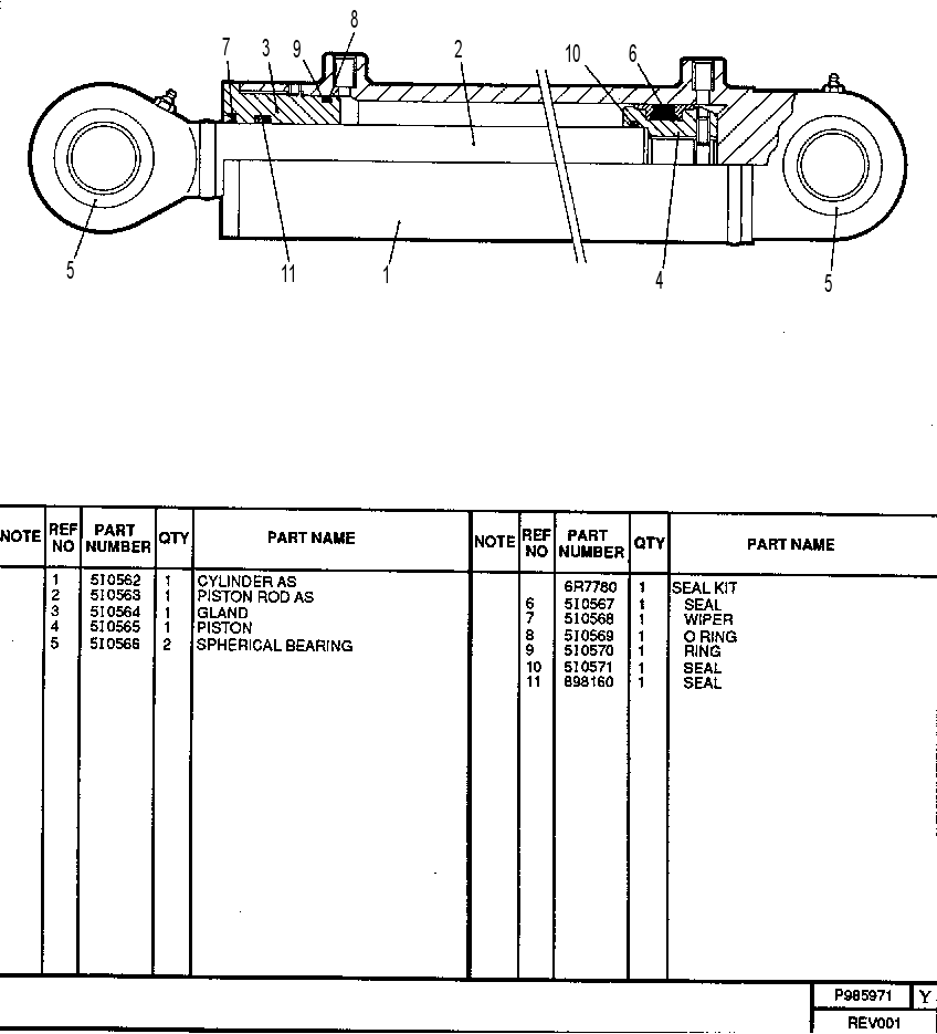COMPENSATING RAM GP 0985971 CAT
