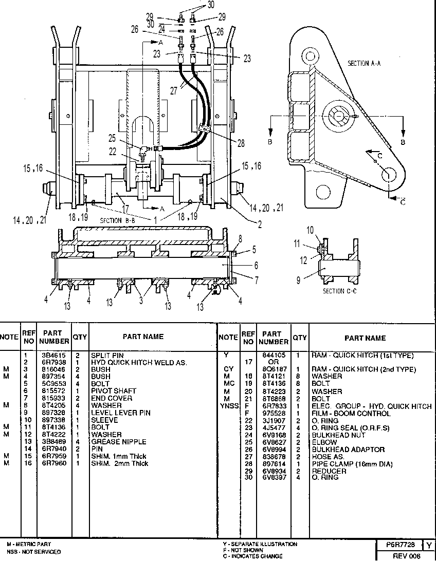 AUXILIARY HYDRAULIC QUICK HITCH GROUP 6R7728 CAT