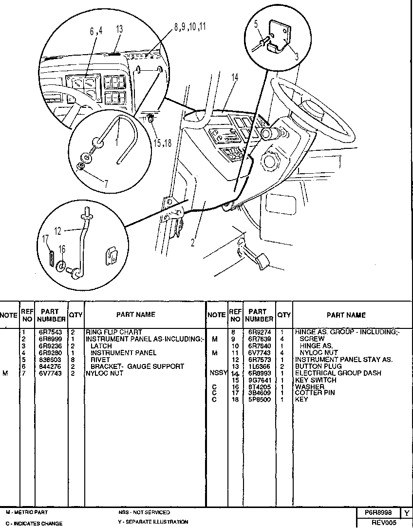 DASHPANEL GROUP 6R8988 CAT