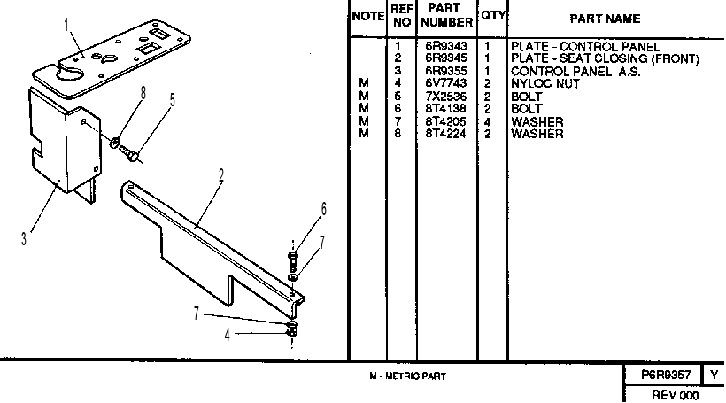 SEAT CLOSING PLATE GROUP 6R9357 CAT