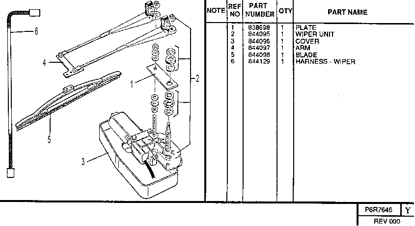 ROOF WIPER GROUP 6R7646 CAT