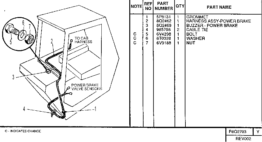 ELECTRICAL GROUP - POWER BRAKE 8Q2703 CAT