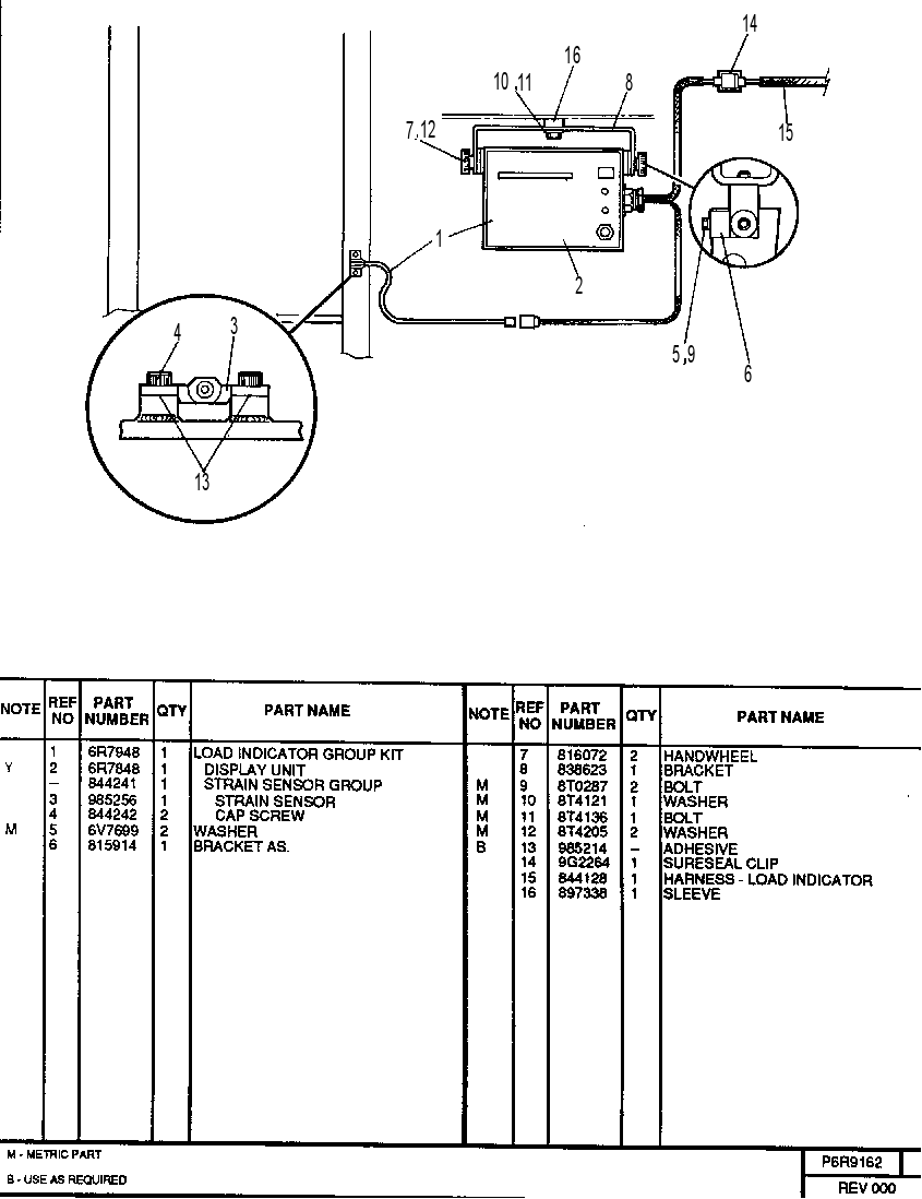 LOAD INDICATOR GROUP 6R9162 CAT