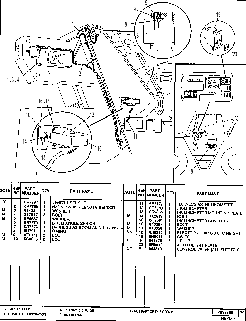 AUTO HEIGHT/REACH GROUP 0838836 CAT