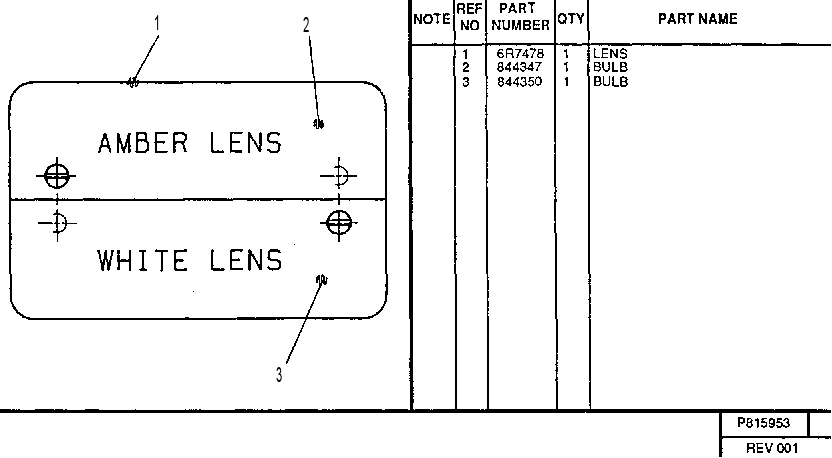 SIDE / DIRECTION INDICATOR LAMP 0815953 CAT