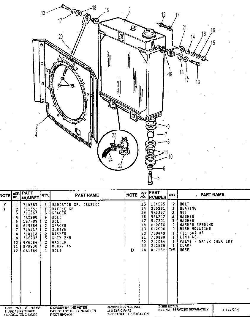 Радиатор 7U3937 CAT