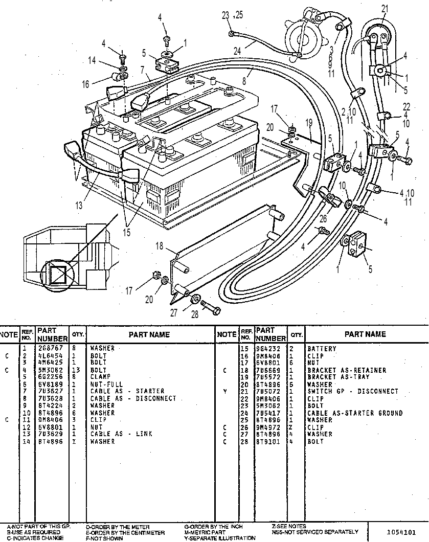 BATTERY GP-WIRING 7U5566 CAT