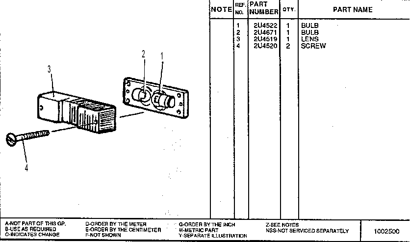 LAMP AS. 2U4432 CAT