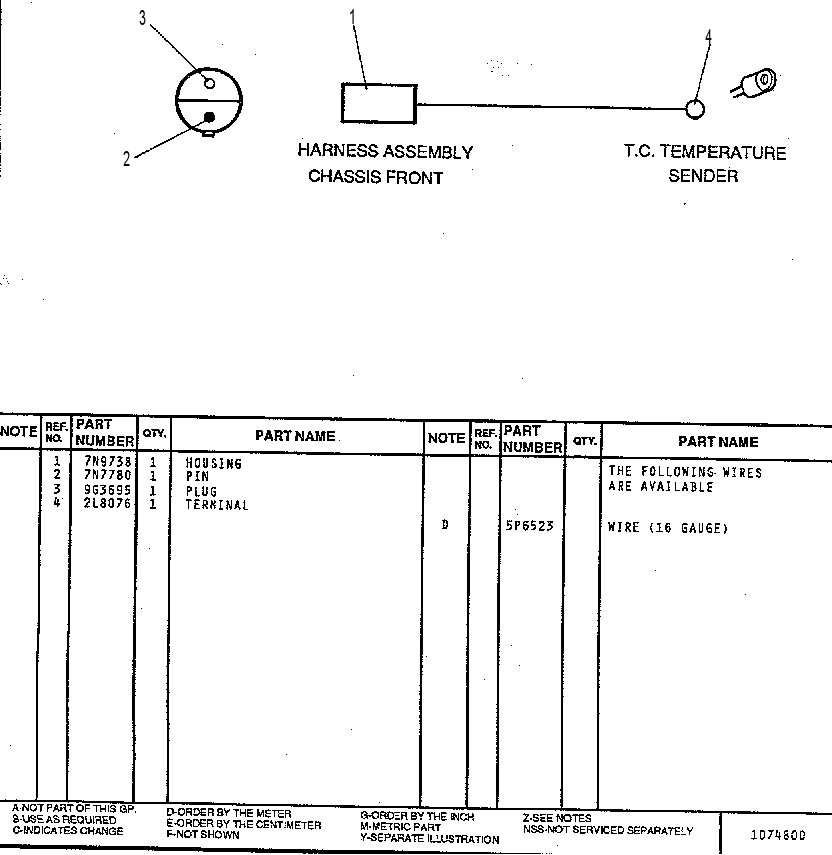 HARNESS ASSEMBLY (CONVERSION) 7U7093 CAT